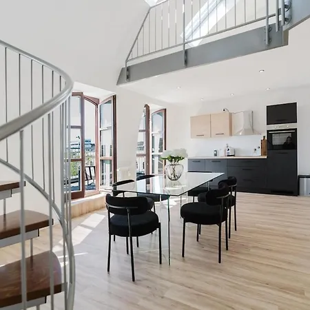 2 Bedroom Penthouse Loft - Whirlpool - Terrasse - Wifi - Zentral - Kueche - Kaffee - Parkhaus * Wiesbaden